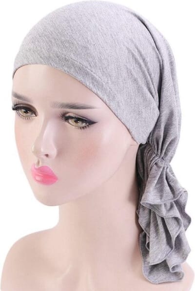 Cabantis Hijab Hoofddoek|Hoofddeksel|Islamitisch|Tulband|Muts|Katoen|Grijs