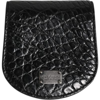 Zwarte Exotische Huid Munt Condom Case Houder Pocket Portemonnee