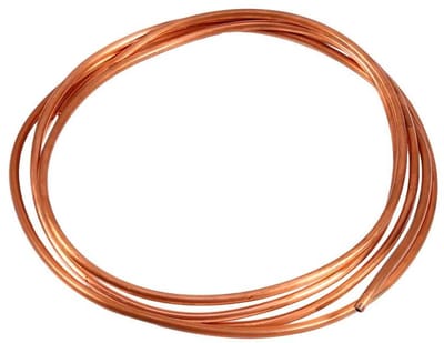 2 meter zachte koperen buis, koelleiding 4mm x 3mm - rol voor koelinstallaties en loodgieterswerk
