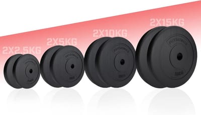 Halterschijven set van 2 - Gewichtsschijven voor Thuis Fitness (2,5 kg/5 kg/10 kg/15 kg)