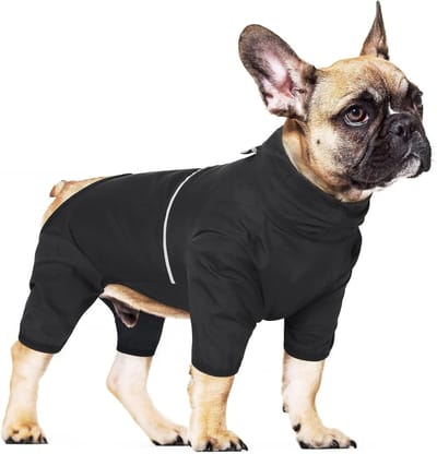 Reflecterende Hondenjas met Kap, Lichtgewicht en Ademend Regenjacket voor Honden, Ideaal voor Middelgrote en Grote Rassen (Zwart, 3XL)