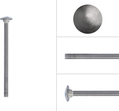 Slotbouten RVS M6 x 100 mm | 25 stuks