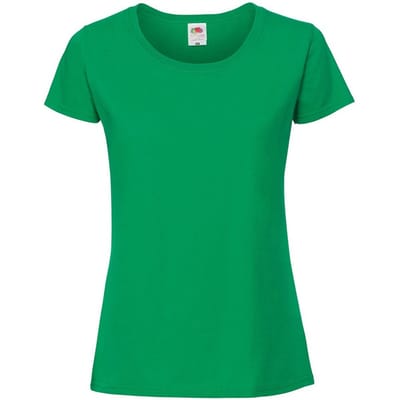 Fruit of the Loom Dames/Dames Iconic 190 T-Shirt (Kelly Groen)