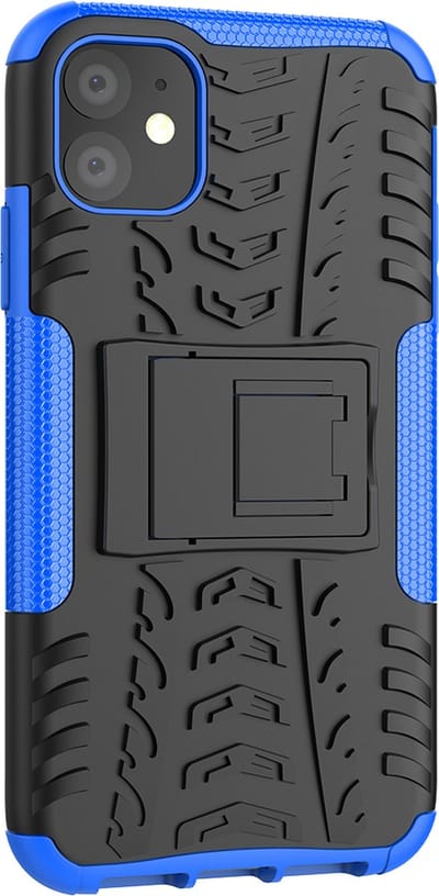 Peachy Shockproof bescherming hoesje geschikt voor iPhone 11 case - Blauw