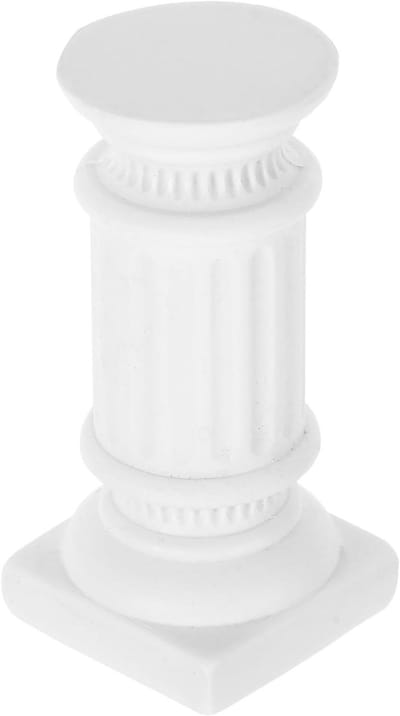Mini Romeinse Zuil - Griekse Pilaar Ornament - Huis Decoratie - Klassiek Elegant Design - 7.1 x 3.4 cm - Beige