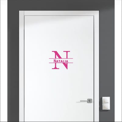 Deursticker Met Naam -  Natalia - Roze