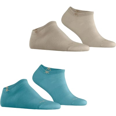 Burlington Everyday 2-Pack kort eenkleurig katoen multipack sneakersokken enkelsokken heren blauw - maat 40-46