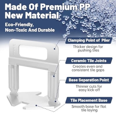 Tegelnivelleringssysteem 3 mm voor Perfecte Tegelplaatsing - 1040 Stuks