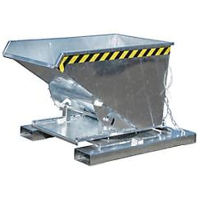 Kiepbak type 3S 600 voor heftruck, draagvermogen 1000 kg, met 3-zijdige kiepfunctie, gegalvaniseerd