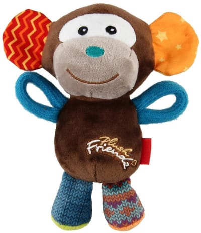 Famanu - Pluche aap squeaker hondenspeelgoed