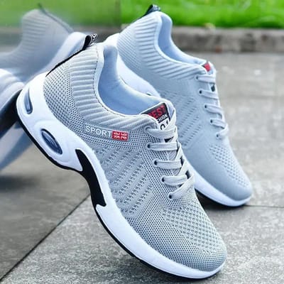 Grote Maat Heren Sneakers Ademende Casual Schoenen Luchtkussen Sportschoenen voor Heren Tennis Trainingsschoenen Hombre 47 gray