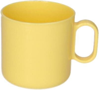 Plasticforte onbreekbare Drinkbekers - kunststof - 320 ml - geel - kinderen - camping - mokken