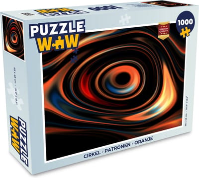 Puzzel Cirkel - Patronen - Oranje - Legpuzzel - Puzzel 1000 stukjes volwassenen