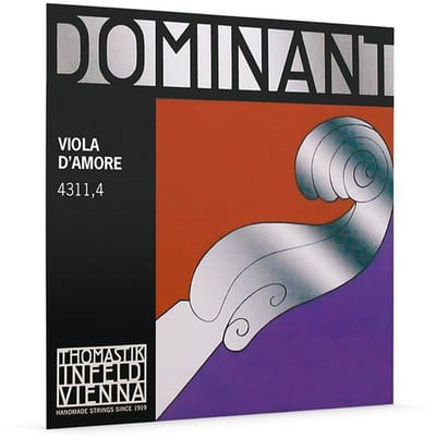 Thomastik Infeld TH-4311-4 viola d'amore string D-4, aluminum flat wound, synthetic core core