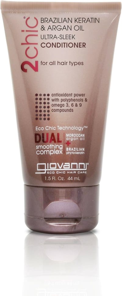 Giovanni Cosmetics - 2chic- Ultra-Sleek Conditioner with Brazilian Keratin & Argan Oil (Travel Size) - 44 ml