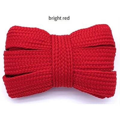 Nieuwe 2 cm brede modeveters heren en dames sneakers platte schoenen casual schoenen veterlengte 100/120/140/160cm schoenveter 18 kleuren 100cm rood