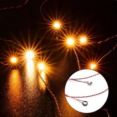 Set van 6 LED Puntlampen voor 30 cm Bouwstenen - Verlicht je Bouwprojecten met Warm Wit Licht, Geschikt voor Alle Grote Merken Bouwstenen