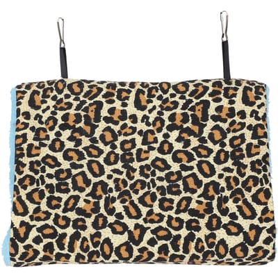 Zacht Vogel Hangmat Bed Huis Warm Huisdier Hangende Nesten Tent Hut Kooi Kussen voor WinterM Dierenprint M(315 X 180mm / 12.4 X 7.09in) kleur luipaardprint