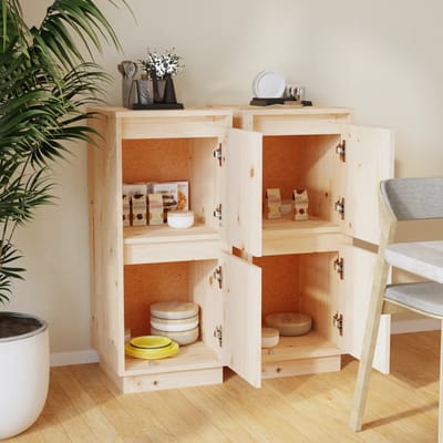 vidaXL - Dressoirs - 2 - st - 31,5x34x75 - cm - massief - grenenhout
