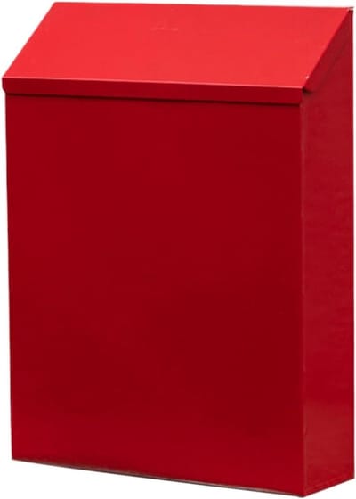 Brievenbus met slot - Metalen postbak - Post ontvangen - Grote capaciteit - 22 x 65 x 29 cm - Rood