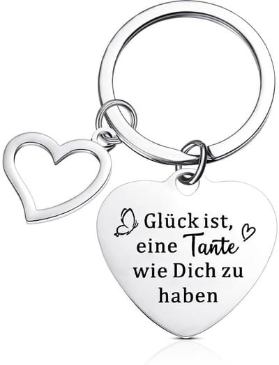 Dailygoods- Sleutelhanger Hart - Geschenkpakket - Bedankcadeau - Tante - Verjaardag - Kerstmis - Uniek en betekenisvol cadeau