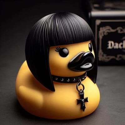 Canard Sombre Décoration de Maison Bureau Gothique Punk Décoration Amusante Fête d'Halloween Festival Scène Accessoires Mini Canard Jardin Cour Décoration