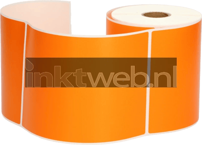 FLWR - Verzendetiketten / 102 x 150 / 300 labels / Oranje - Geschikt voor Zebra
