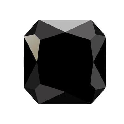 Quiges - Eligo Verwisselbaar Glas geslepen 10 mm Vierkant Zirkonia Zwart voor Zilveren Ring - 10 mm - ER10S001