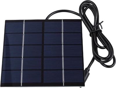 Zonnepaneel - Draagbare Charger - Buiten Opladen - Waterdicht Polykristallijn - 1.5W 5V - Zwart