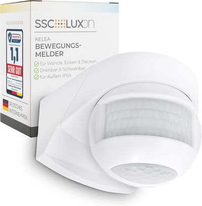 Waterdichte Buiten Bewegingsmelder PIR Sensor - Draaibaar voor Plafond, Muur en Hoek - Met Schemersensor