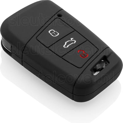 Autosleutel Hoesje geschikt voor Volkswagen / VW - SleutelCover - Silicone Autosleutel Cover - Sleutelhoesje Zwart