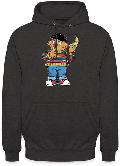 Sesamstraat Ernie Banana Telefoon Hoodie Unisex