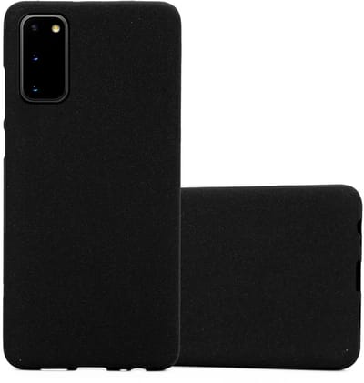 Cadorabo Hoesje geschikt voor Samsung Galaxy S20 in FROST ZWART - Beschermhoes gemaakt van flexibel TPU silicone Case Cover