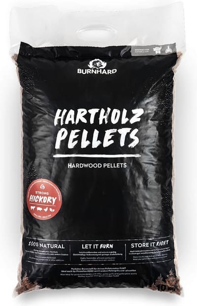 Harthout Pellets BURNHARD® Zuiver Europees Hout, Gemakkelijk Ontvlambaar, Weinig As, Geschikt voor Pelletsmoker, Pelletgrill, Pelletpizzaoven – BBQ Pellets 10 kg