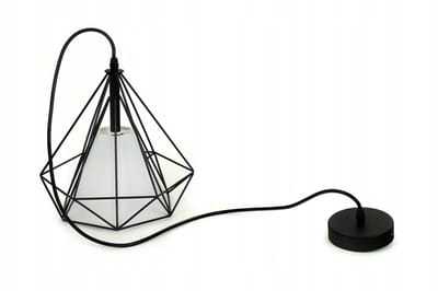 Moderne hanglamp zwart metaal met witte kap, E27