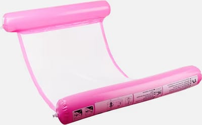 Waterhangmat - Opblaasbaar lounge luchtbed – hoofdsteun - Zwembad luchtbed - Water hangmat - hangmat - zwemmen - waterspeelgoed - zwembad spelletjes - Roze