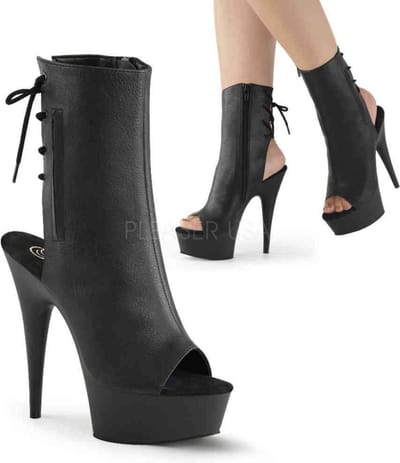 Pleaser - DELIGHT-1018 Plateau Laarzen - US 5 - 35 Shoes - Zwart