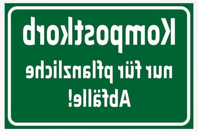 Compostmand Sticker - Afvalsticker GFT - Afval Scheiden - Plantaardig Afval - 400x300 mm - Groen