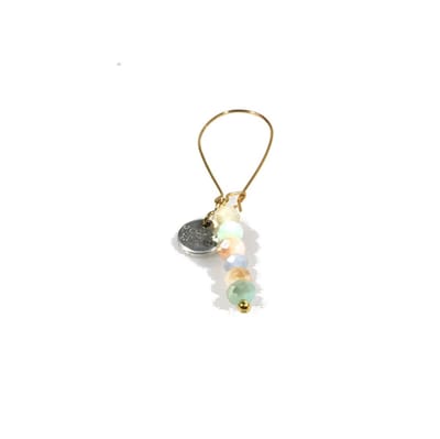 Heaven Eleven - oorbel - Goud kleur oorhanger met pastel