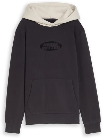 Tom Tailor - Hoodie Sweatshirt met Foto-Print - Maat 152 - coal grey