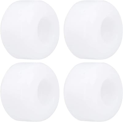 Skateboard Wielen Set - Vervangende Wielen - Soepel Rijden - Hoge Elasticiteit PU - 54mm Diameter - Wit