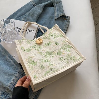Version coréenne du mini sac fourre-tout Ins pour femmes Nouvelle mode Étudiant polyvalent à une épaule Sac à main Sac à lunch