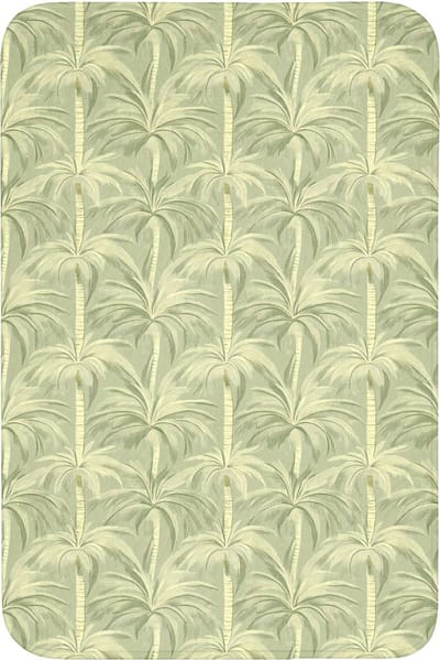 Badmat 60x90 cm - Antislip - Palmwoud - Tropisch - Groen - Badmatten voor badkamer - Badkamermat - Douchemat - Badkamer mat