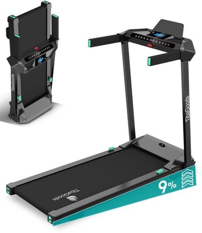 TibaGoods Elektrische Loopband - Wandelband - Hometrainer - Inklapbaar - 9% Handmatige hellingsfunctie - 12 Programma's - Sport - 1 t/m 12 kmh - Walking pad - Voor Thuis - Dubbele Olie