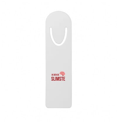 Hacebo® - Ik ben de slimste metalen boekenlegger - iemand die heel slim is - quote - cadeautje voor een slim persoon - nerd - kado - cadeau - gift - geschenk - verrassing - slimme mensen Bladwijzer boekenleggers - 12.7 cm x 3.2cm
