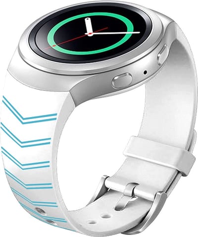 By Qubix - Compatible Samsung bandje - Geschikt voor Samsung Gear S2 sport bandje - Wit