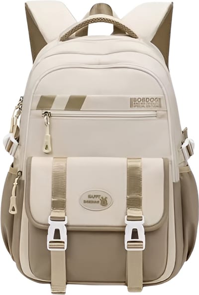 WoYoW® - Schooltas - Junior High - Grote Capaciteit - Oxford Stof - Basisschool Rugzak- 14 Inch Laptop - Winddicht - Khaki