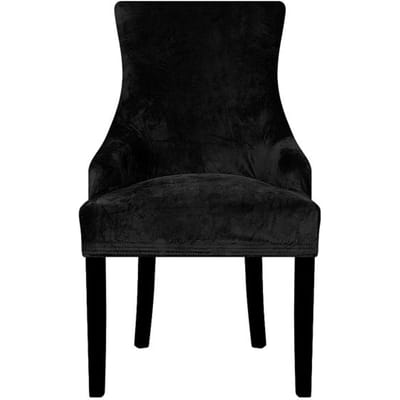 Echt Velours Stof Schuin Armleuning Stoelhoes Grote Maat Vleugelrug Koningsrug Stoelhoezen Zithoezen Voor Hotel Feest Banket Thuis 1 Piece