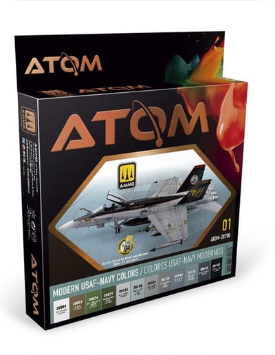 AMMO by Mig Jimenez Hobbyverf Acrylverf - MIG 20700 ATOM - Modern USAF-NAVY Colors - Acryl Set 12x20ml Verf set - 12 x 20 ml