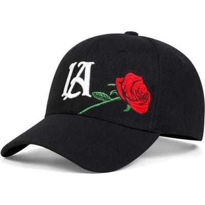 Unisex La Rose Borduur Baseballpetten Lente En Herfst Buiten Verstelbaar Casual Petten Zonnebrandpet black
